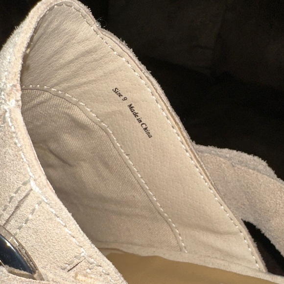 Dolce Vita Tan Suede Mules with Buckle - Picture 3 of 6